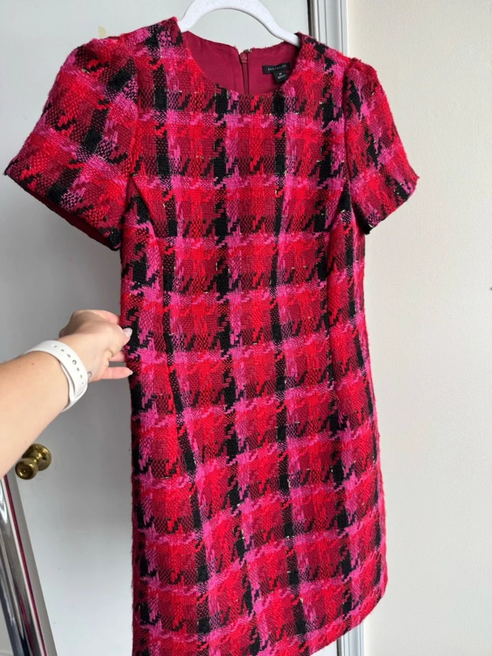 NWT Ann Taylor pink and black tweed dress and Blazer set size 0 petite - Picture 3 of 16